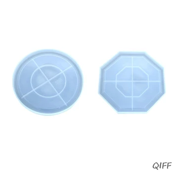 

DIY Crystal Epoxy Resin Round Handmade Table Coaster Mat Mold
