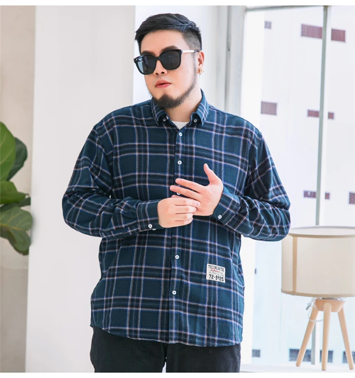 Большие размеры 5XL 6XL 7XL 8XL 9XL 10XL мужская повседневная брендовая клетчатая рубашка хлопок новые деловые свободные фланелевые рубашки мужские
