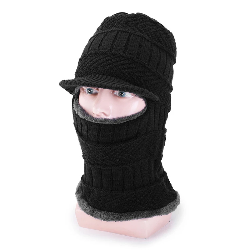 Зимняя Балаклава, маска, шапка для женщин, Skullies Beanies, шапка, теплая плотная вязаная шапка с козырьком, мягкие шапочки для девочек, теплая шапка s