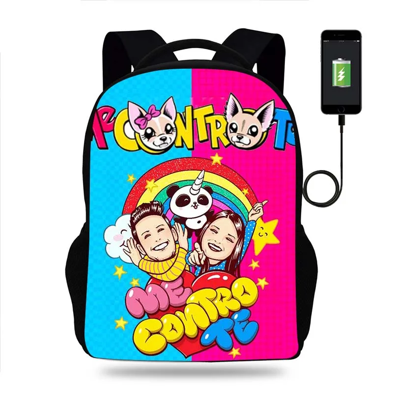 Backpack Boys Book-Bags Mochila Knapsack Travel Teens Girls Contro USB Me New