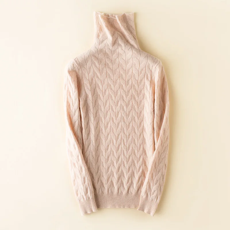 

Heap Collar All Woollen Sweater Women's Thick Pullover Sweater Autumn And Winter New Style Knit Low Waist Jersey WOMEN'S Dress