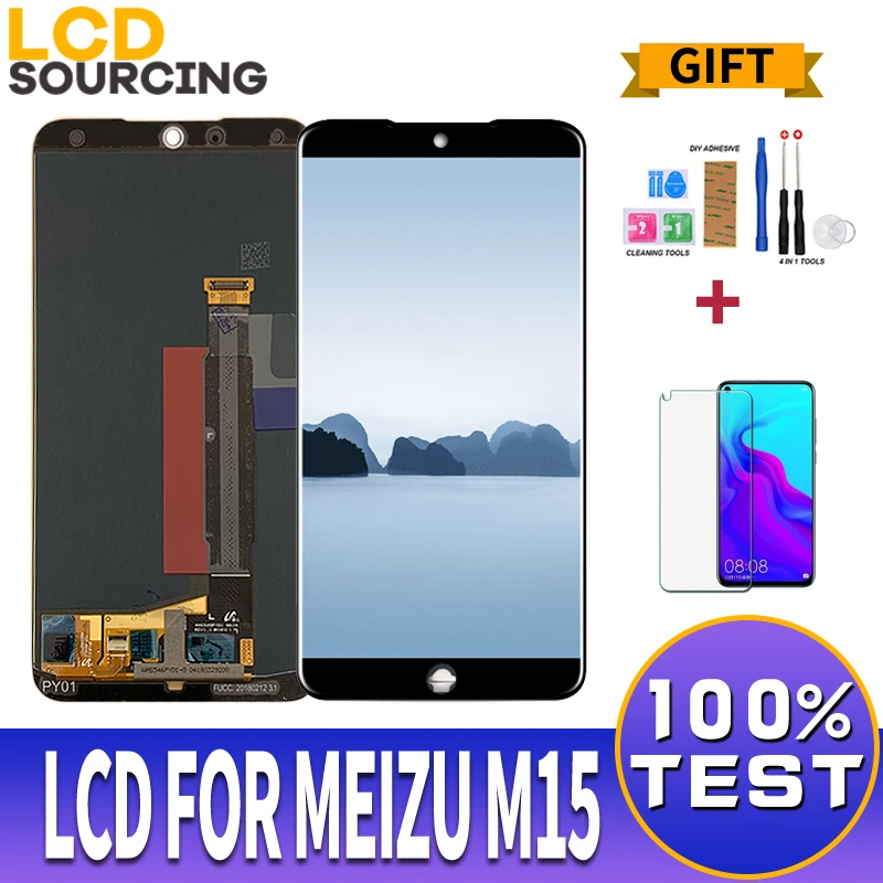 5,4" для MEIZU M15 ЖК-дисплей M871H Сенсорная панель дигитайзер сборка Замена для Meizu M15 дисплей