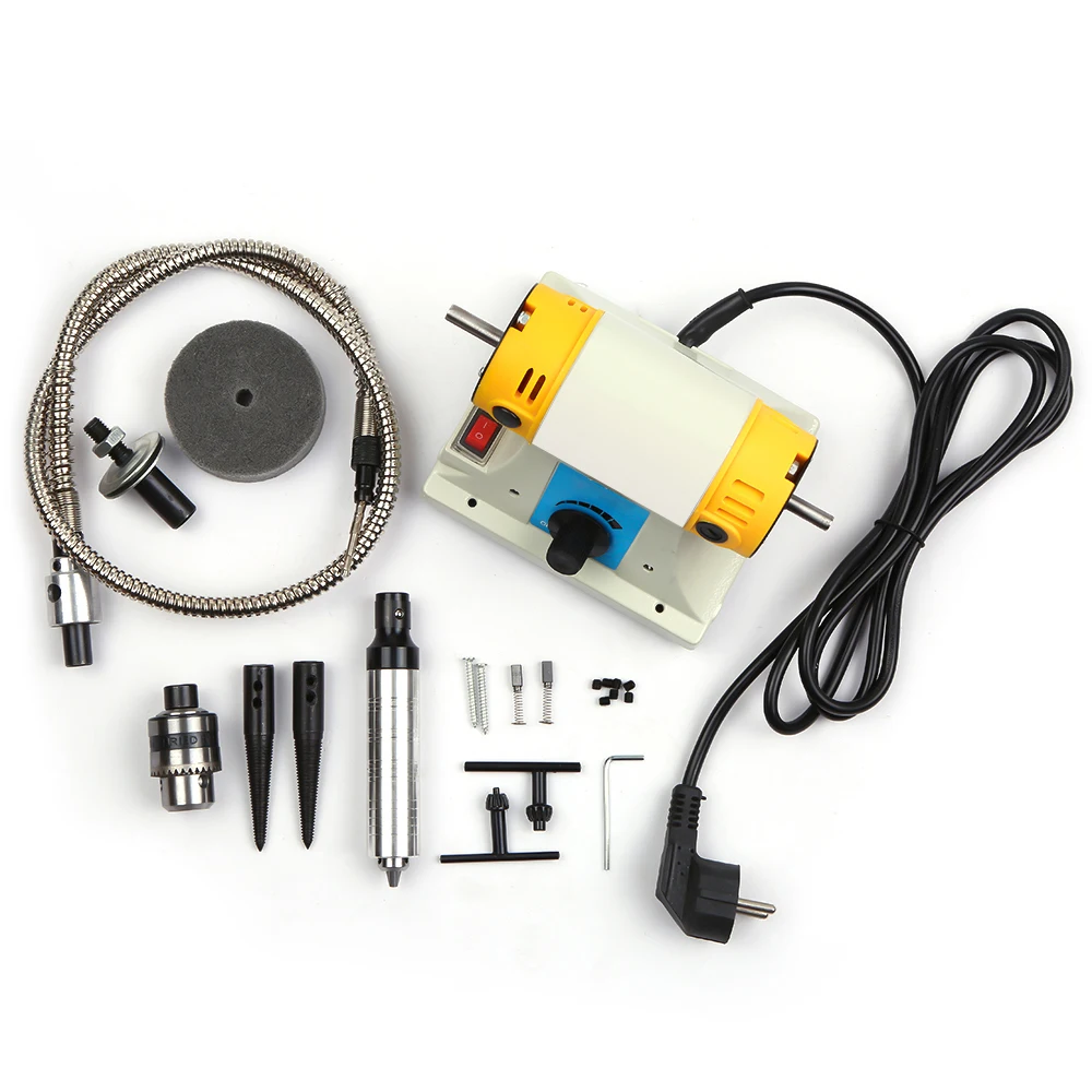 

Mini TM Table Lathe Polishing Motor Jewelry Polishing Machine 220V Rotary Burnishing Grinding Cleaning Finishing Motor