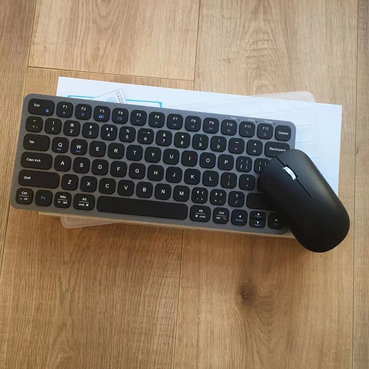 B.O.W  2.4Ghz Wireless Keyboard and Mouse Combo for computer with Nano USB Receiver, 78 Keys Rechargeable & Whiper-quiet Design
