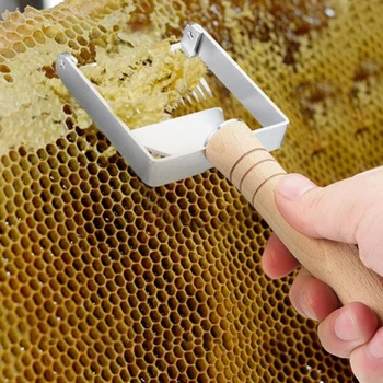 

Honeycomb Scraper Beehive Rake Stainless Steel Double Needle Beekeeping Tool for Uncapping Forks Honey Honeycomb Scraper