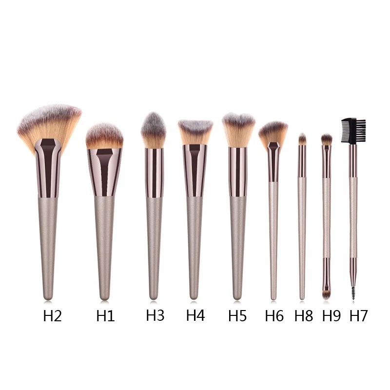 1/9 pcs Makeup Brush Foundation Brush Big Fan Brush Eyeshadow Brush Eyelash Brush Multi-functional Cosmetic Brush