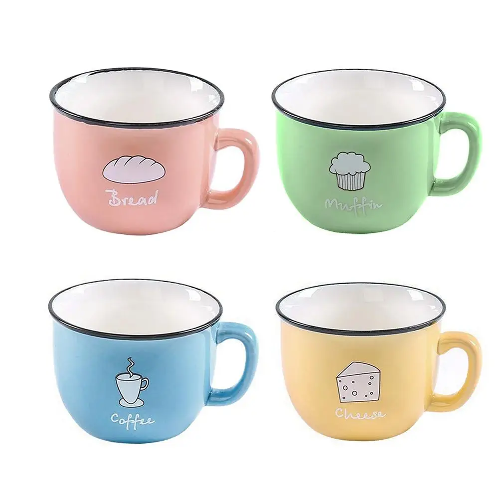 Innovative High-Quality Ceramic Mug Business Gift Korean Style Cup For Breakfast Milk Coffee Cartoon Heat-resistant Drink Cups Innovative High-Quality Ceramic Mug Business Gift Korean Style Cup For Breakfast Milk Coffee Cartoon Heat-resistant Drink Cups