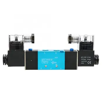 

4V220-08 Dual Control 2 Position 5 Way Solenoid Valve IP65 Air Valve 1.2Mpa IP65 DC/AC Electric Magnetic Valve