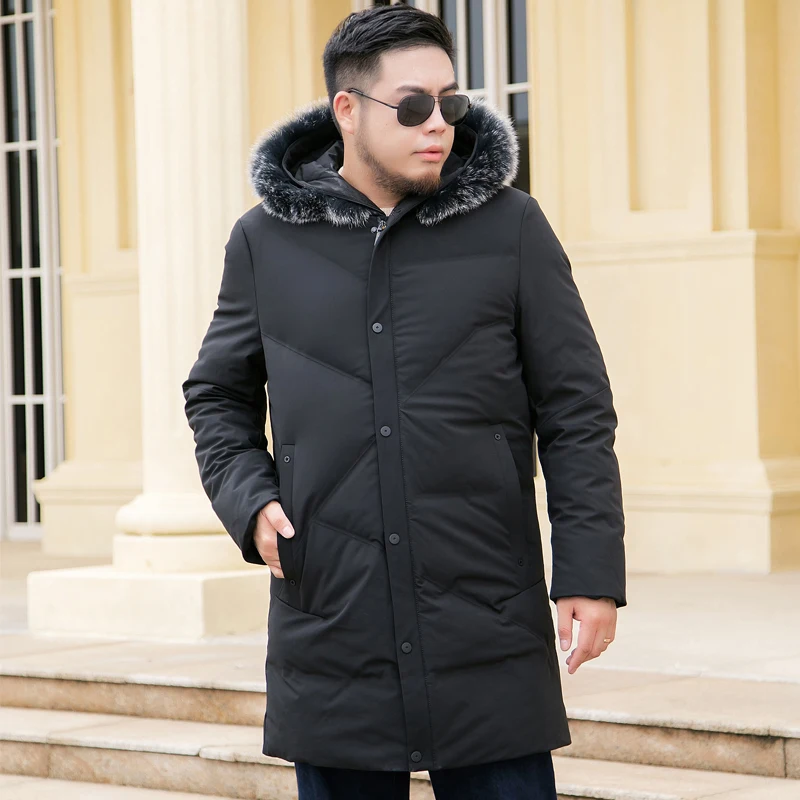 Плюс Размеры 5XL 6XL 7XL осень-зима пуховик Для Мужчин's Куртка–пуховик на 90% белом утином пуху Для Мужчин's Parker теплая куртка-пуховик