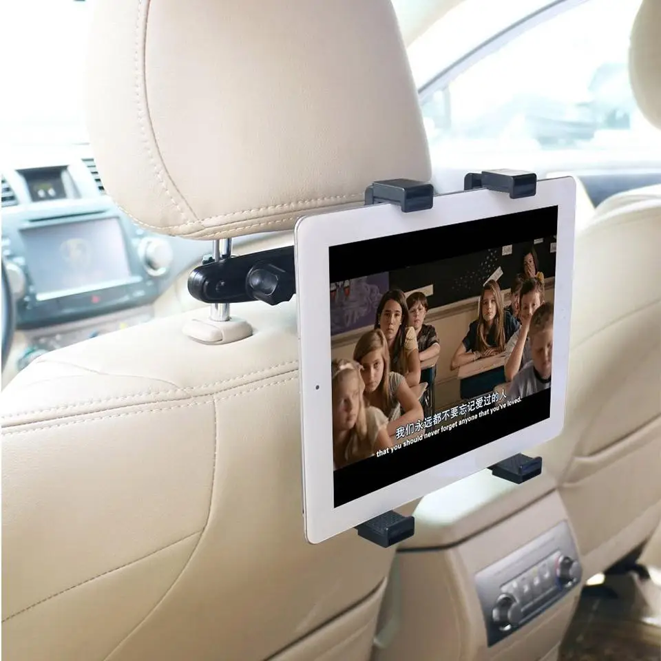 Планшет Автомобильный держатель Подставка для Ipad 2/3/4 Air Pro Mini 7-11 'Универсальный 360 Вращение кронштейн задняя чехлы для сидений автомобиля из ткани, крепление ручного сундука для ПК