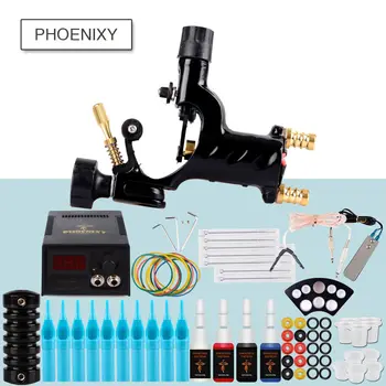 

Starter Tattoo Kit One Rotary Machine Gun Set 4Pcs Design Inks Set Power Supply Tattoo Needles Kit For Tattoo Permanent Makeup