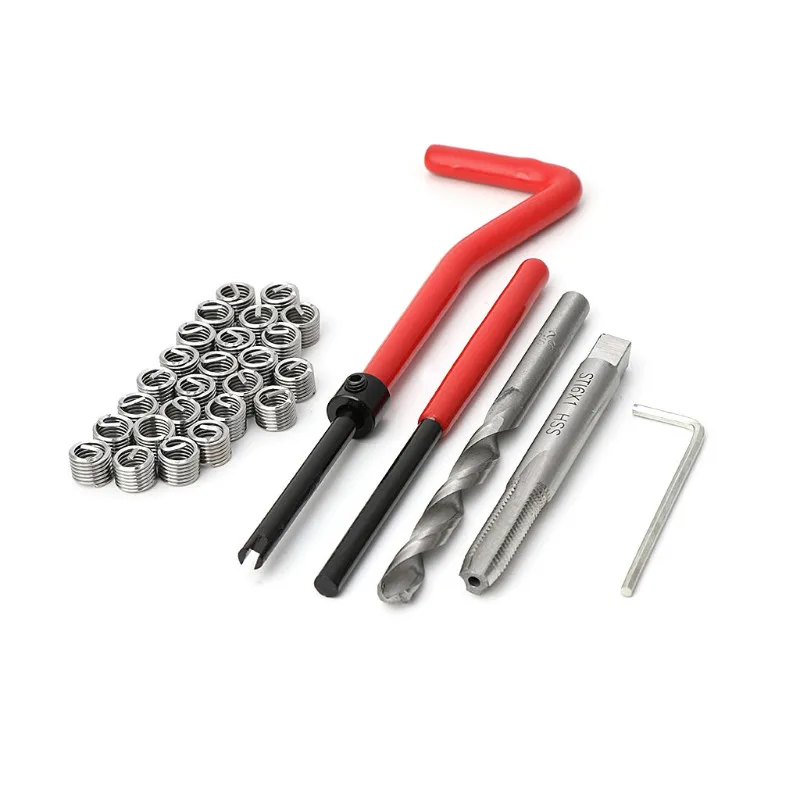 

30 Pcs Auto Coil Drill Tool Metric Thread Repair Insert Kit Car Repair Coarse Tool Car Repairing Tools Car Body Repair
