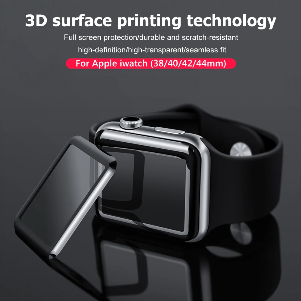 3D закаленное стекло для Apple Watch серии 1 2 3 4 защитная пленка для экрана для iwatch 44 мм 40 мм 38 мм 42 мм для iPhone XS