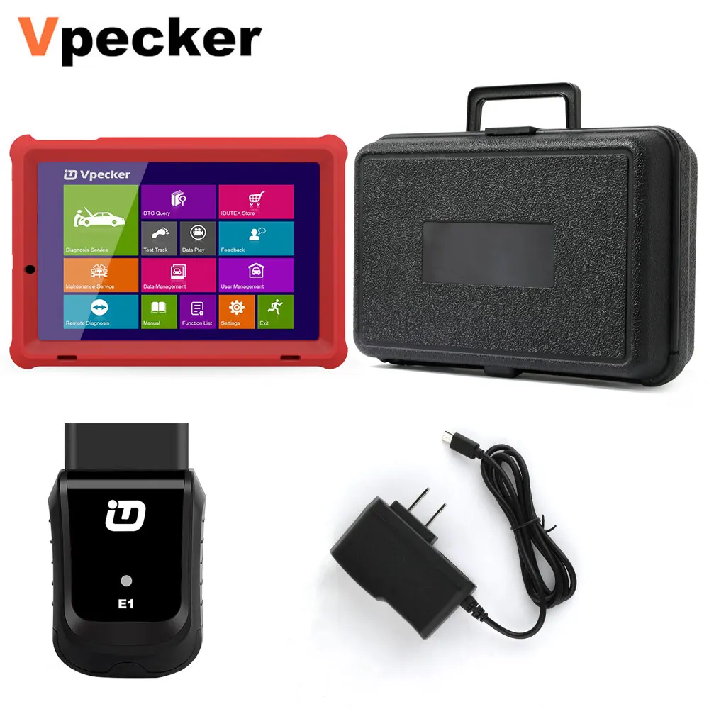VPECKER E1 WiFi диагностический инструмент с 10 дюймовым планшетом бесплатное