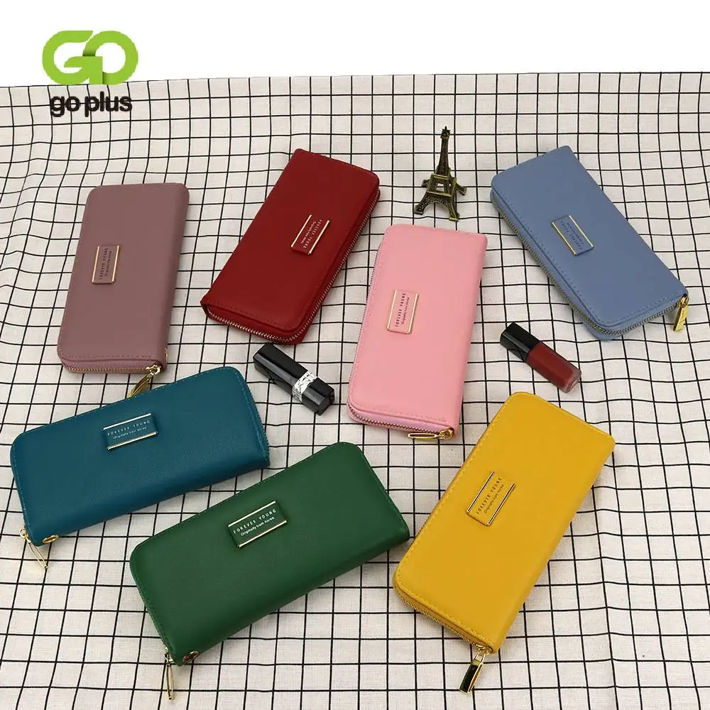 

GOPLUS 2020 Women's wallet 2020 New High Quality PU Key box Russia passport cover Business card holder clutch bag Solid color