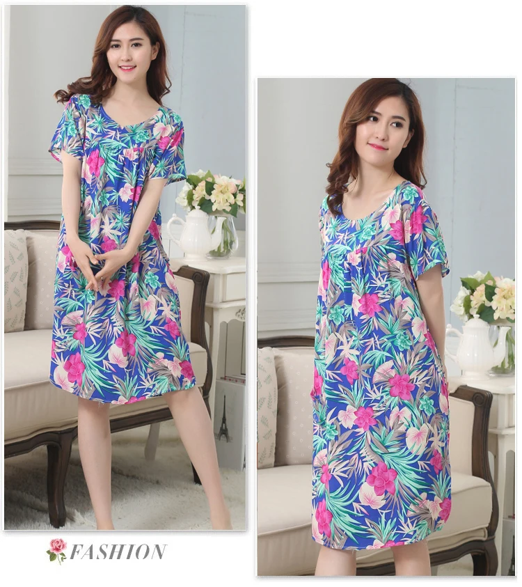 Для женщин свободная ночная рубашка трусы Винтаж StyleFloral ночная рубашка ночная одежда для отдыха, одежда для сна