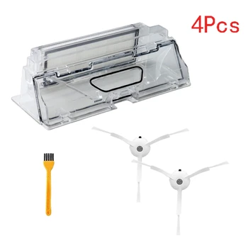 

4 Pcs Dust Bin Box HEPA Filter for XIAOMI MI Mijia Robot Vacuum Cleaner ing Robot Side Brush Accessories Parts
