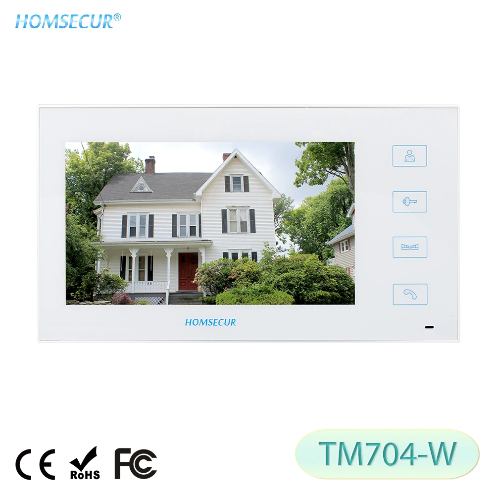 HOMSECUR TM704-W Indoor мониторы для HDW проводной телефон видео домофон системы