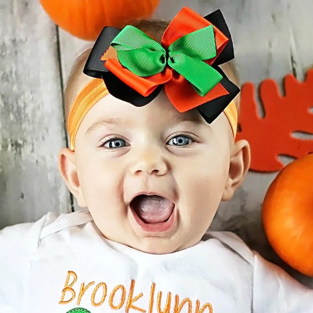 Повязка на голову для маленьких девочек лента детей тиара-тюрбан с бантом