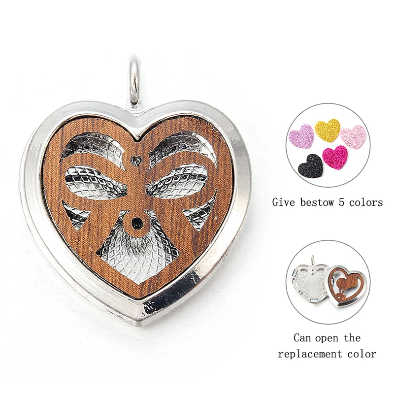 Aroma Locket Necklace Magnetic Aromatherapy Essential Oil Pendant Necklace Multi-style - Metal color: style 2