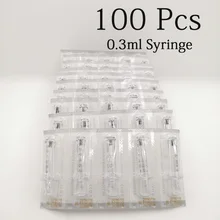100 шт./лот 0,3 мл одноразовая ампульная головка шприца для гиалуроновой ручки губа наполнитель против морщин распылитель ингалятор Гиалуроновая кислота ручка
