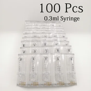 

100PCS/LOT 0.3ml Disposable Syringe Ampoule Head for Hyaluron Pen lip filler Anti Wrinkle Atomizer Nebulizer Hyaluronic Acid Pen