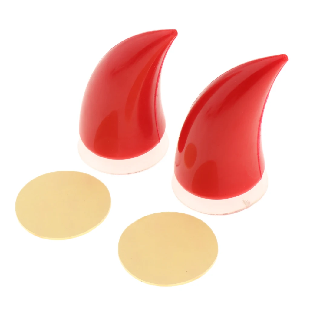 Motorcycle Helmet Horn Devil Suction Cup Stick On Horns for Harley