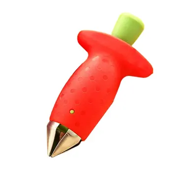

Strawberry Hullers Metal Plastic Fruit Leaf Remover Gadget Tomato Stalks Stem Remover Kitchen cooking Tool