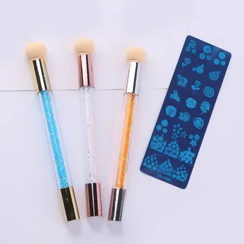 

2019 Nail Art Stickers Nail Printing Plate Seal Scraper Sponge Silica Gel Inkling Pen Set Tool nail sticker polish 101