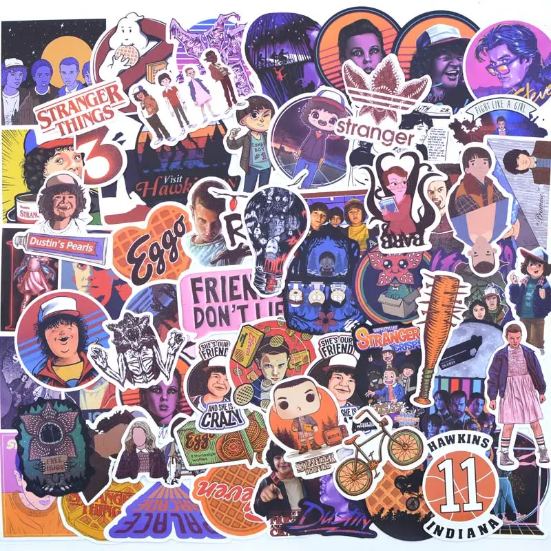 100 шт. наклейки Stranger Things Pack. Наклейка для детей мальчиков ноутбука телефона