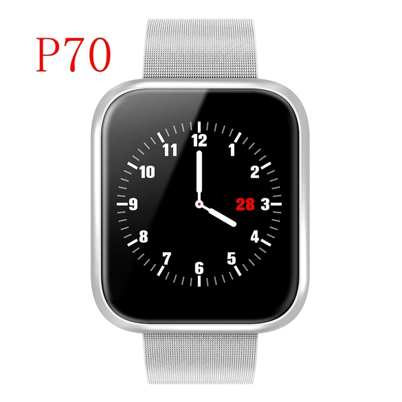 P70 C Модные Смарт-часы P70 P68 P80 IP68, водонепроницаемые, пульсометр, кровяное давление, кислород, спортивные Смарт-часы для Apple IPhone, Xiaomi - Цвет: P70 C