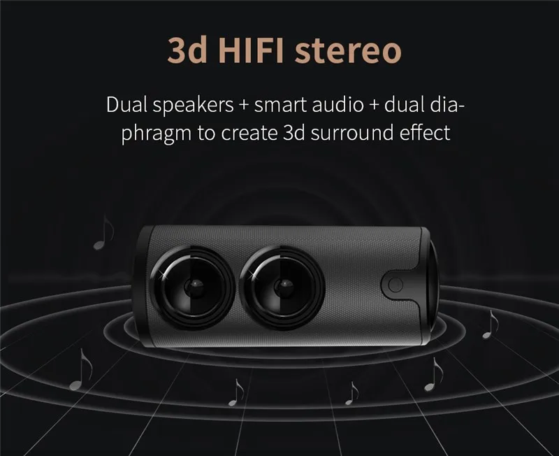 ZEALOT S8 Wireless Bluetooth Speaker Stereo Portable Subwoofer Touch Control Sound Box AUX TF Card Handsfree Mic