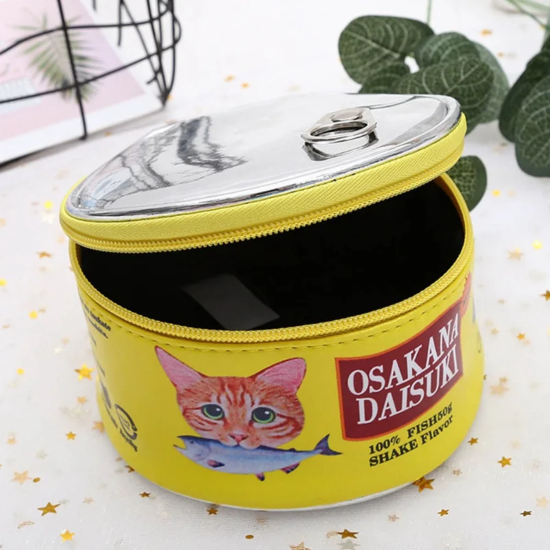 1 предмет кошка банки для корма макияж мешок забавные из искусственной кожи косметическая сумка Портативный шумовой фильтр поднос для вымытой посуды дорожная косметичка