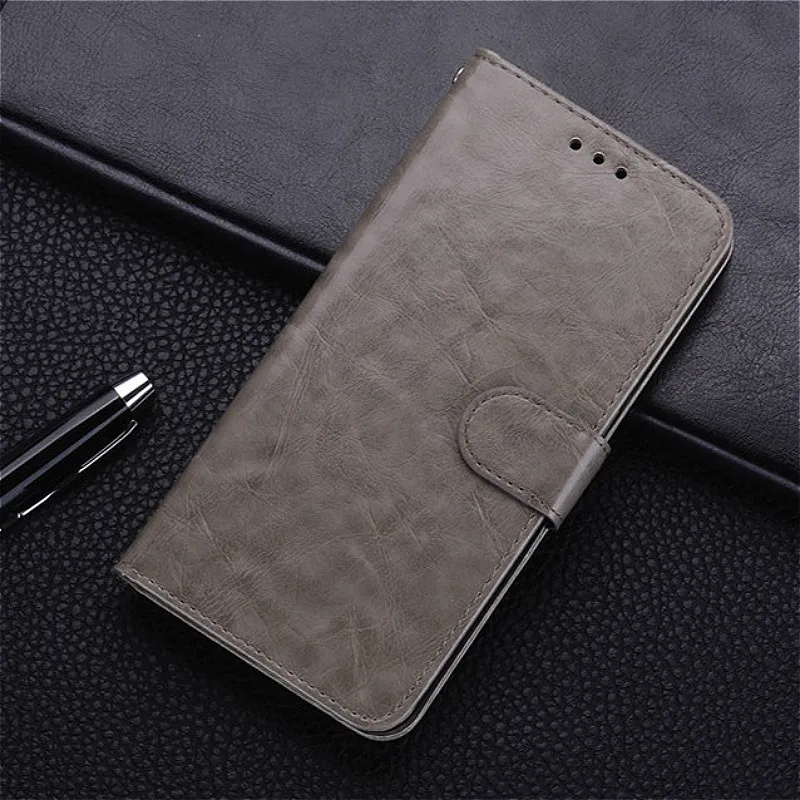 Huawei Honor 7C 5,7 AUM-L41 чехол с отделением для карт Кожаный флип-чехол для Honor 7C Pro 5,99 LND-L29 флип-чехол - Цвет: Gray