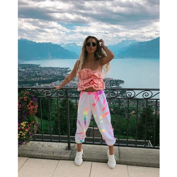 

Casual Loose Harem Pants Joggers for Women Ankle-tied Ankle Banded Pants Trousers Pantalones Mujer