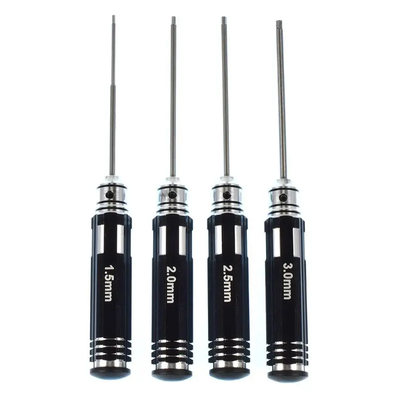 

4pcs Hex Screwdriver 1.5 2.0 2.5 3.0mm Repair Tool for RC Helicopter Aircraft