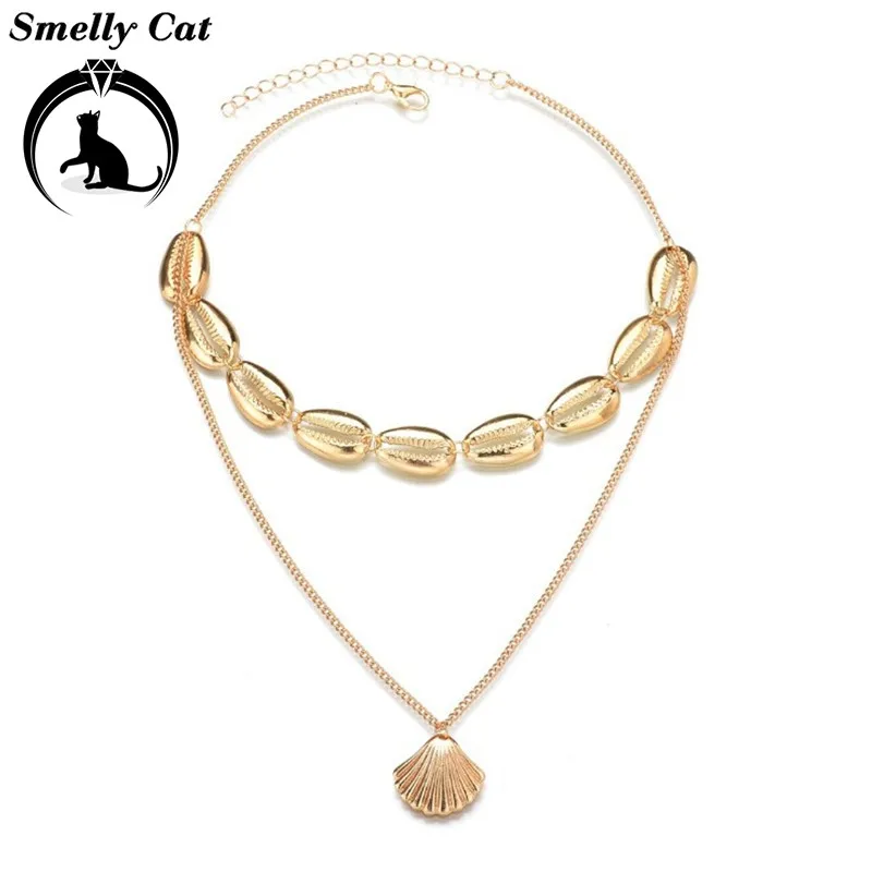 Вонючий кот модное богемное ожерелье из сплава простое многослойное с подвеской