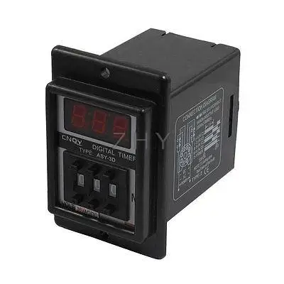 

Black AC/DC 36V Power on Delay Timer Time Relay 1-999 Minute 8 Pins ASY-3D