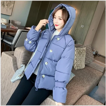 

Womens Parka Casual Outwear Autumn Hooded Coat Winter Jacket Women thick student bread Coats Women's Jackets 399