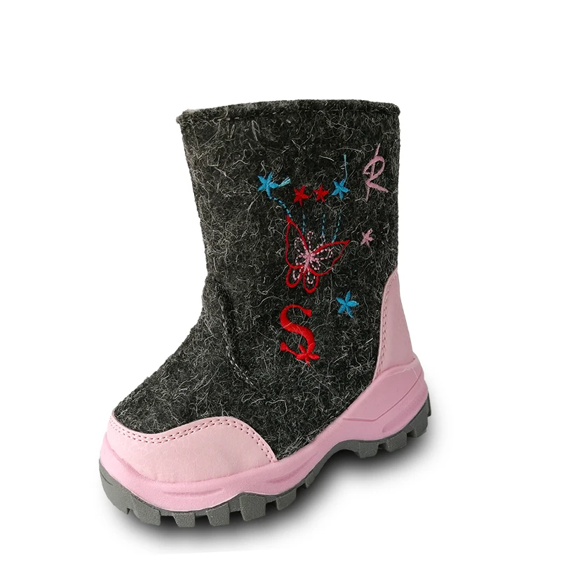 1 пара снежных ботинок наивысшего качества; кожаные лыжные Детские Зимние теплые ботиночки; детская обувь для девочек