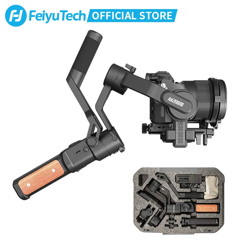 FeiyuTech OFFICIAL AK2000S DSLR Camera Stabilizer Handheld Video Gimbal fit for DSLR Mirrorless Camera 2.2 kg Payload