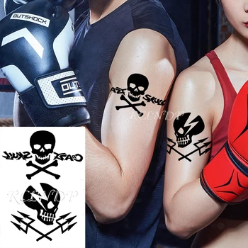 

Waterproof Temporary Tattoo Sticker Skull Pirate Trident Fake Tatto Flash Tatoo Hand Arm Foot Body Art for Men Women