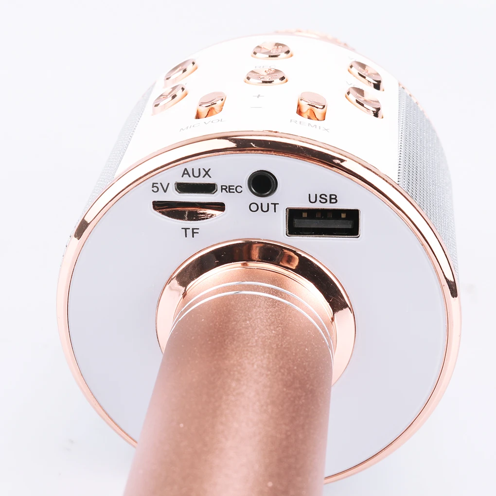 Bluetooth караоке микрофон беспроводной микрофон профессиональный Динамик ручной микрофон плеер для вокала, с рекордером Mic