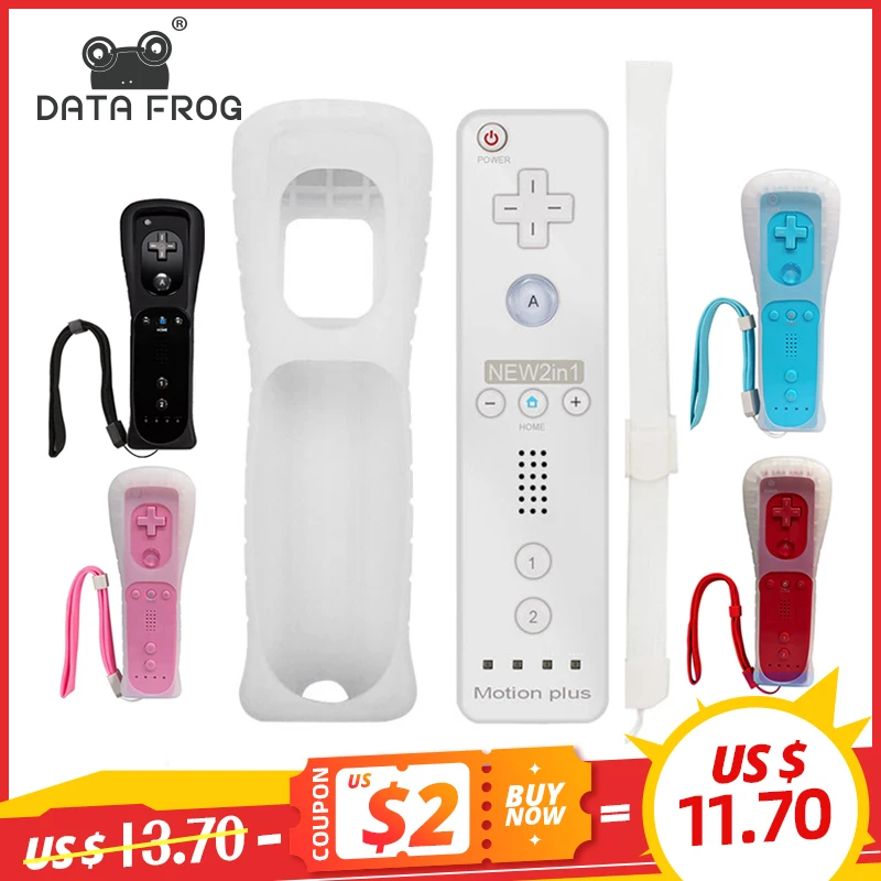 

Data Frog 2 in 1 Wireless Gamepad For Nintendo Wii Game Remote Controller for Wii Remote Controle Joystick Optional Motion Plus