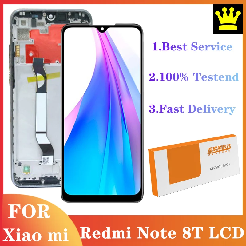 ЖК дисплей 6 3 ''для Xiaomi Redmi Note 8T сенсорный экран с дигитайзером и рамкой для Touch запасные части|Экраны