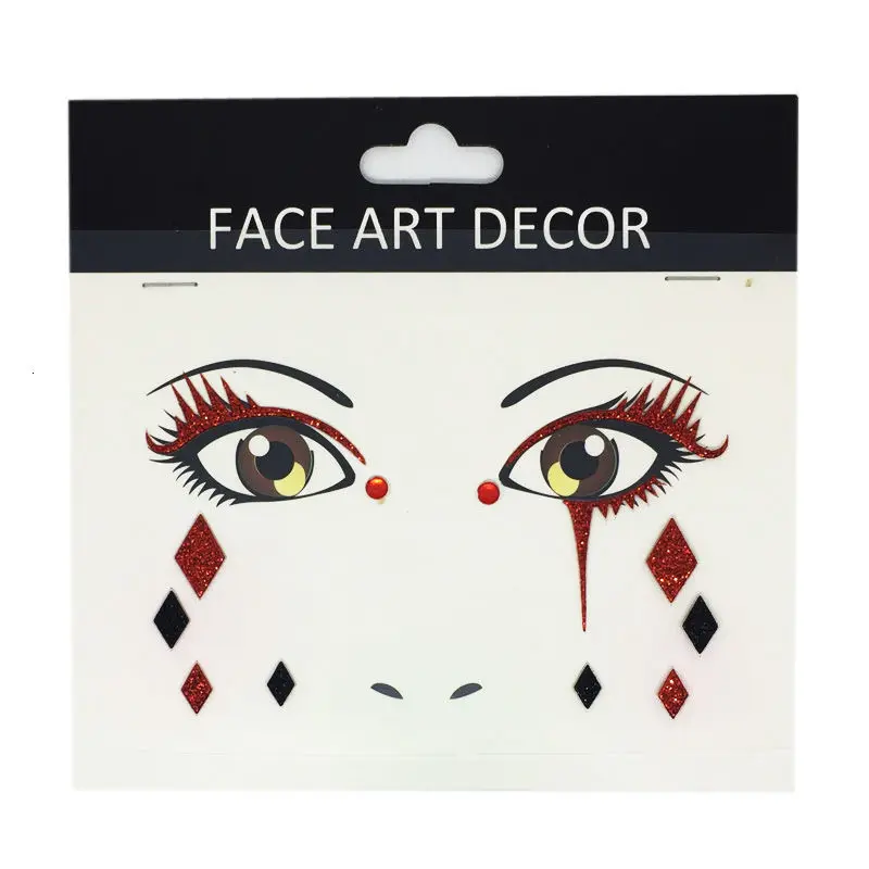 Face Temporary Sticker Halloween Bright Powder Face Sticker