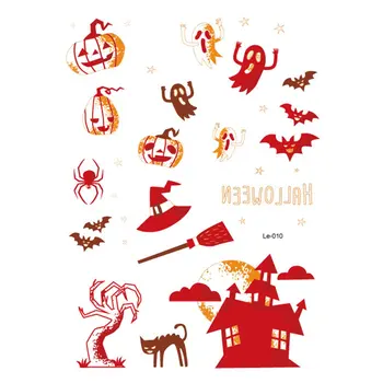 

Creative Halloween Luminous Tattoo Stickers Funny Cartoons Environmental Protection Waterproof Temporary Tattoo