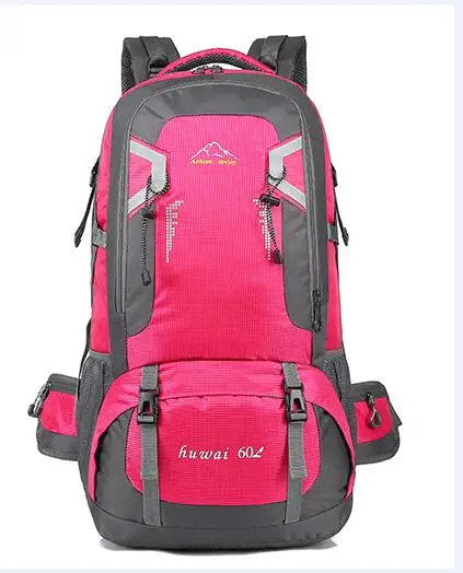 40L/60L водонепроницаемый мужской рюкзак, дорожная сумка, спортивная сумка, унисекс, для альпинизма, туризма, кемпинга, мужской рюкзак - Цвет: Ярко-розовый