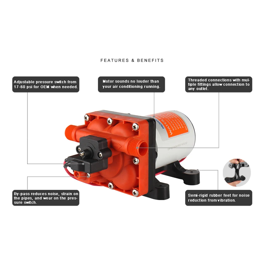SEAFLO 24 вольт 55PSI 3 0 GPM насос водяного давления|boat water pump|marine pumpboat yachting marine |