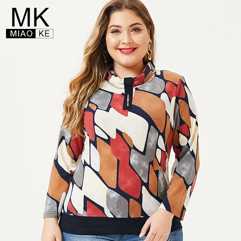 

MK 2019 autumn Plus Size Ladies Long sleeve t-shirt fashion Womens femal elegant Pullover tops and blouses